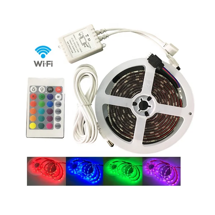 tiras luces led wifi 3528 5050 rgb 5m 120 ledm ip68 led strip