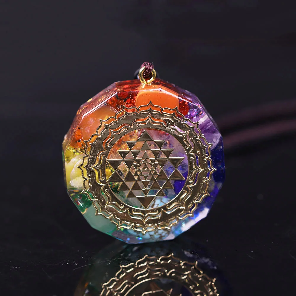 sri yantra necklace sacred geometry chakra energy
