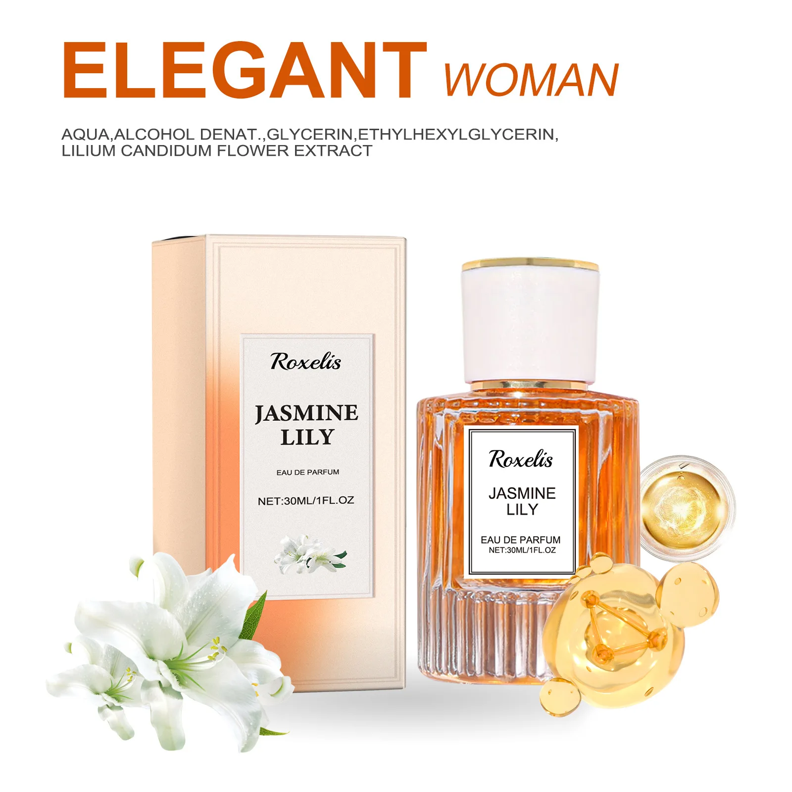 Women's Elegant Fragrance Wrist Ear Neck Parfum Oil Natural Long-Lasting Pheromone Perfume for Female Charm