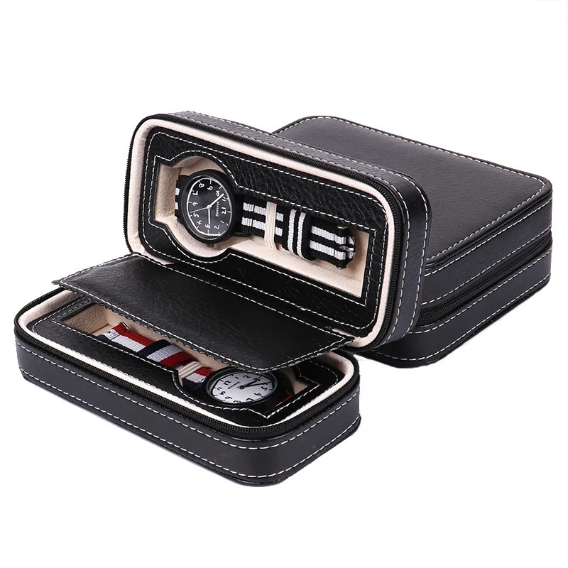 Zipper Travel Watch Case Leather Watch Bags Buy Leather Watch Bags
