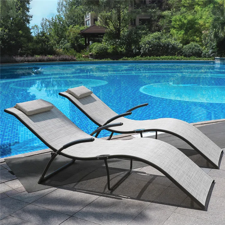 Folding Sunbeds Beach 