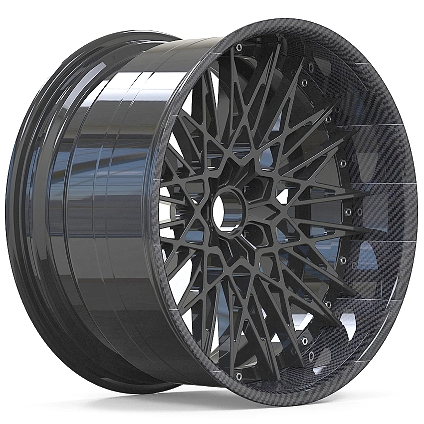 Customized 19 20 21 22 Inch 2 Piece Carbon Fiber Wheels 5x112 5x120 5x114.3 5x130 Buy