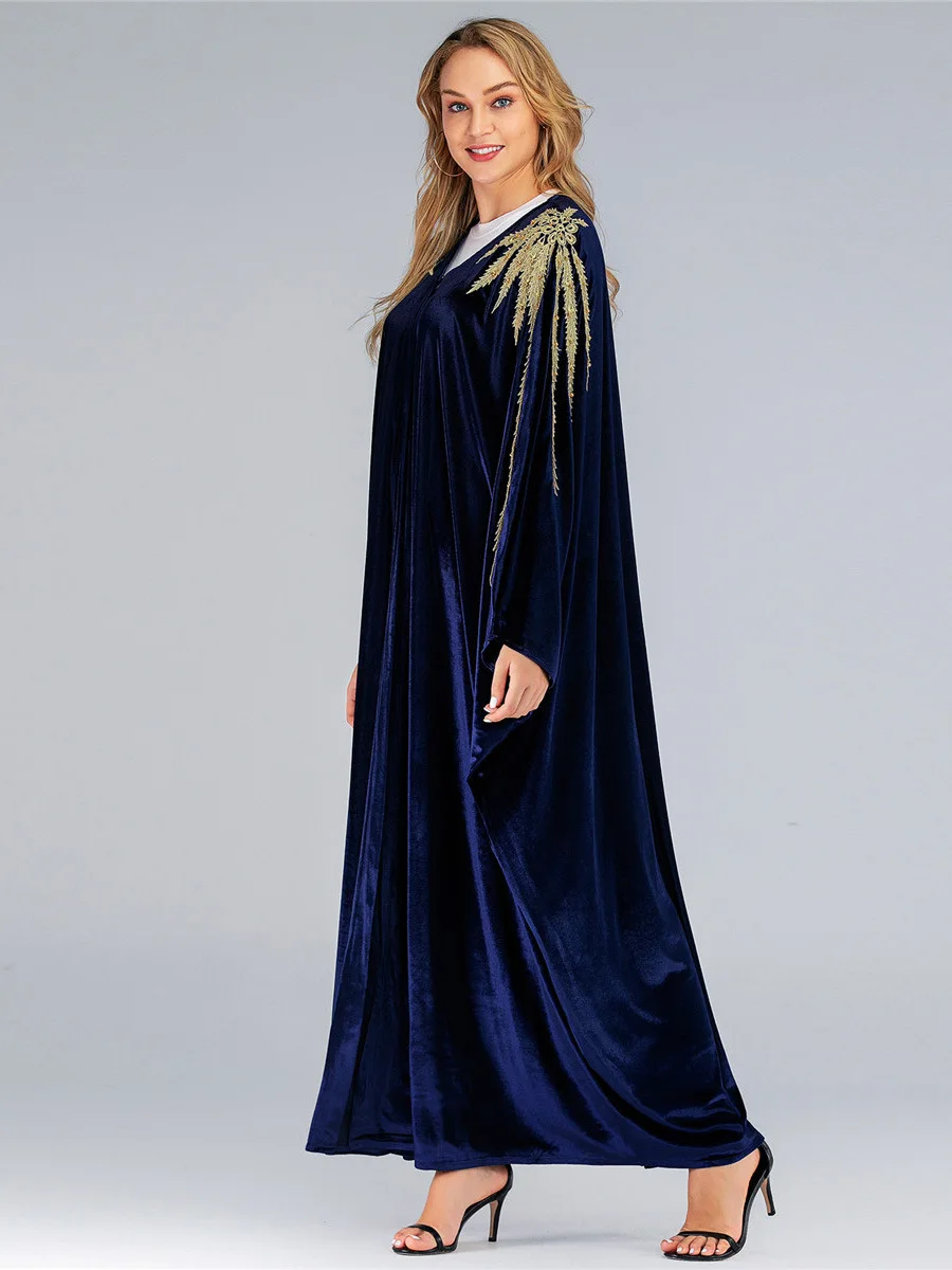 豪华天鹅绒长连衣裙 - buy abaya穆斯林妇女,豪华abaya,长裙穆斯林