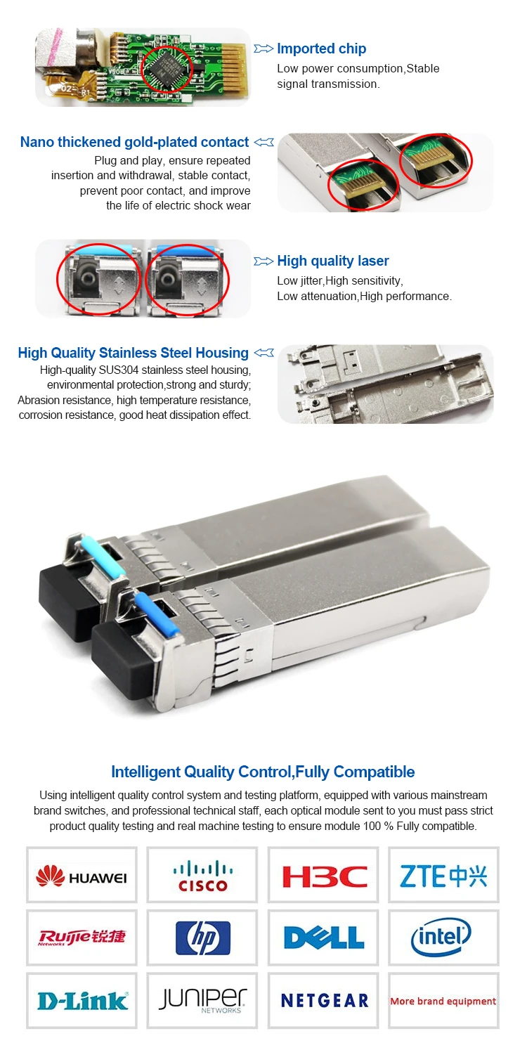 10G BIDI WDM 1270/1310nm LC 20KM sfp+ module