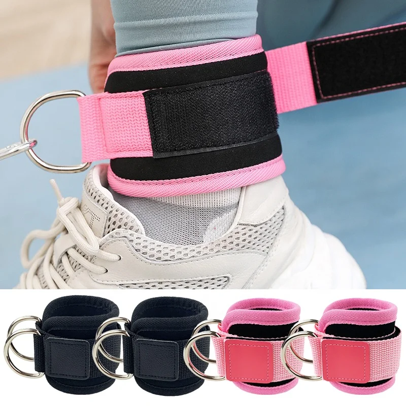 Bodybuilding Weight Lifting Wrist Straps Cuff Ankle Straps For Cable