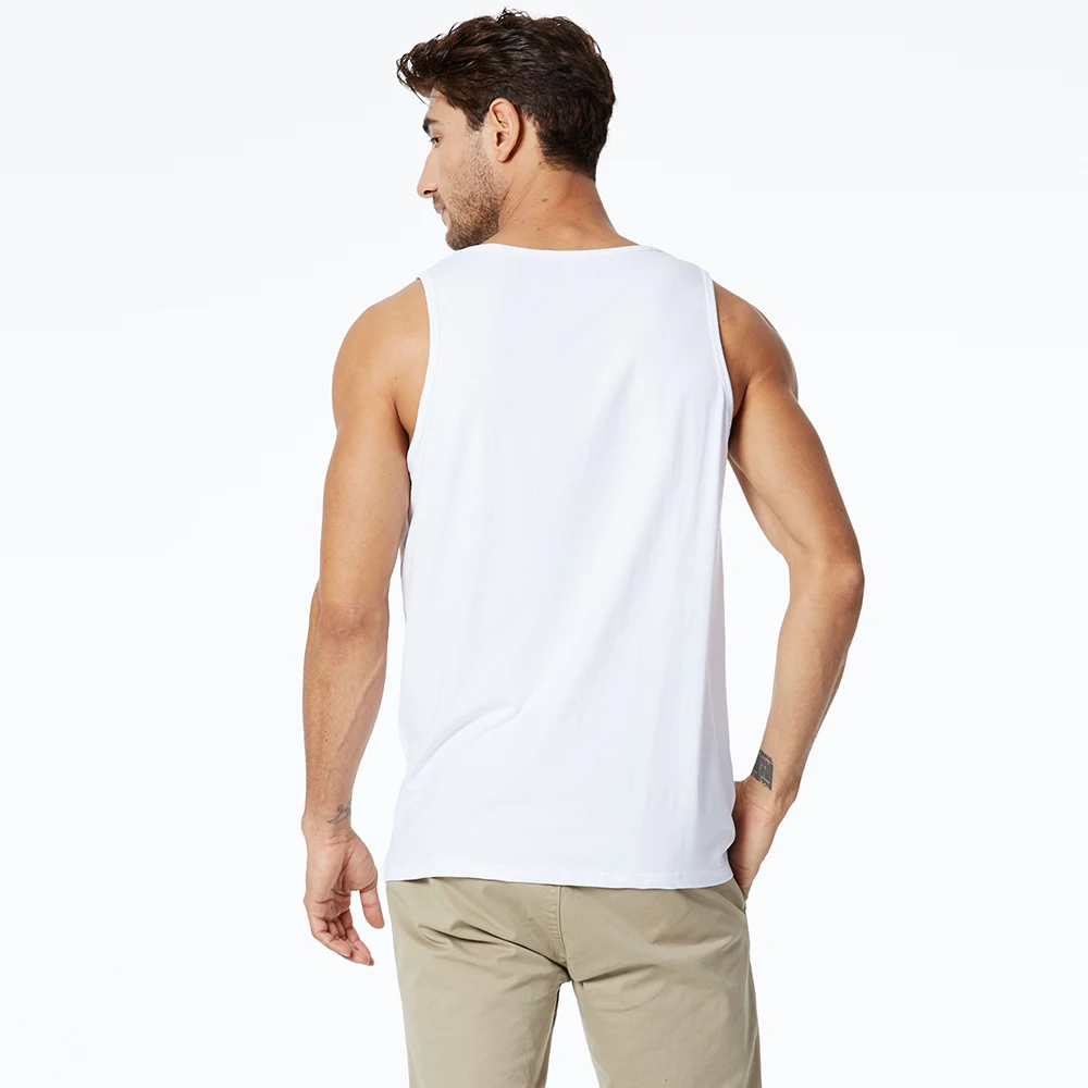 Custom Logo Printing Mens Blank Tank Top Men's Plain Cotton Spandex Gym