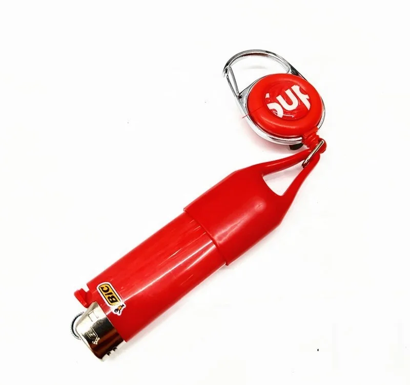 Wholesale Retractable Keychain Lighter Badge Holder For Lighter