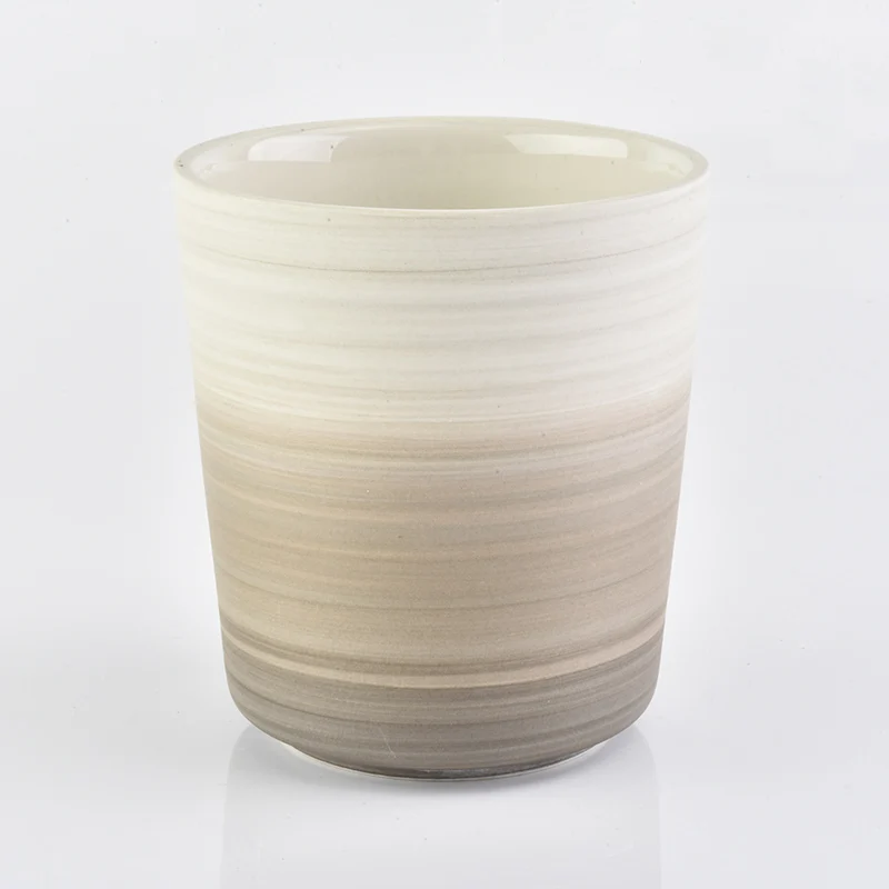 Matte blown glazed ceramic candle jars
