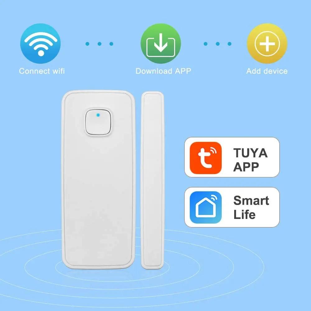 Tuya Home Security System GSM Magnetic Door Sensor Alarm Smart WiFi Door Window Sensor Alarm