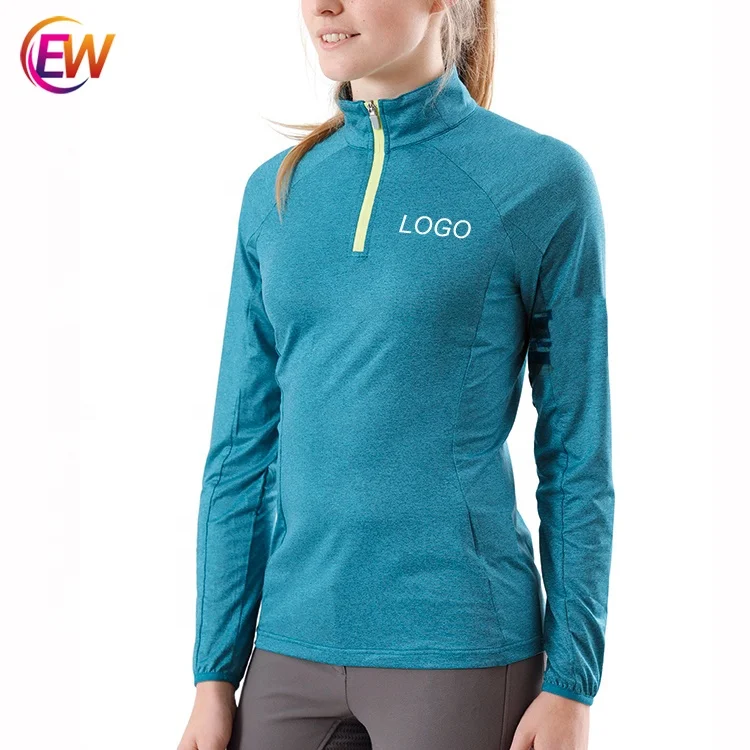 EW 2019 Custom Long Sleeves Quick Dry Fit Equestrian Shirts Horse Riding Shirts For Women