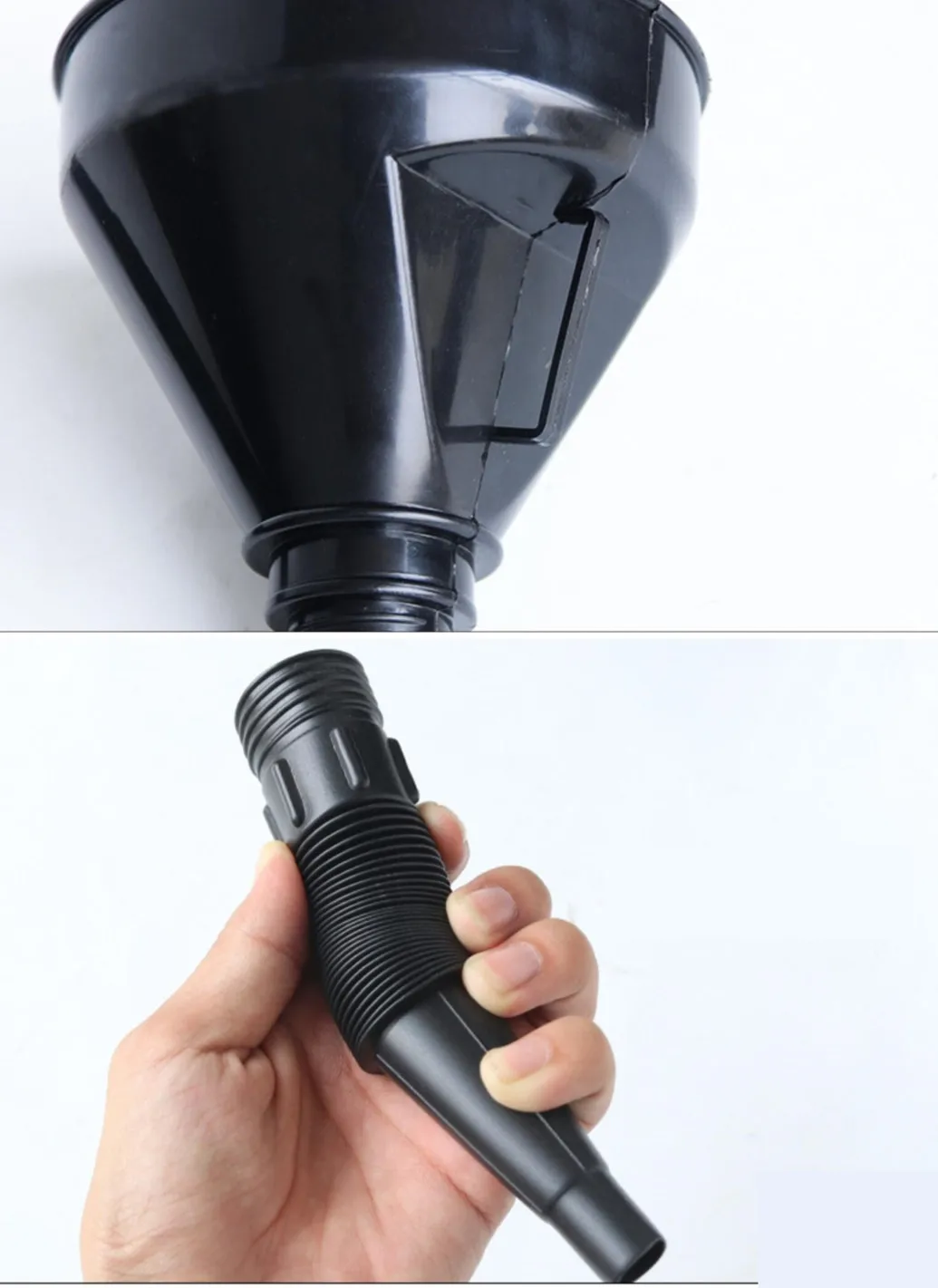 Multifunctional Plastic Funnel Oil Funnel With Flexible Extension Nozzle For Cars And