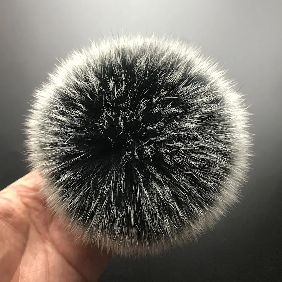 
Real Fox Fur Pompom Genuine Fur Pom Poms Ball for Hats&Caps Big Natural Fur Pompon Ball For Shoes Bags Accessories 