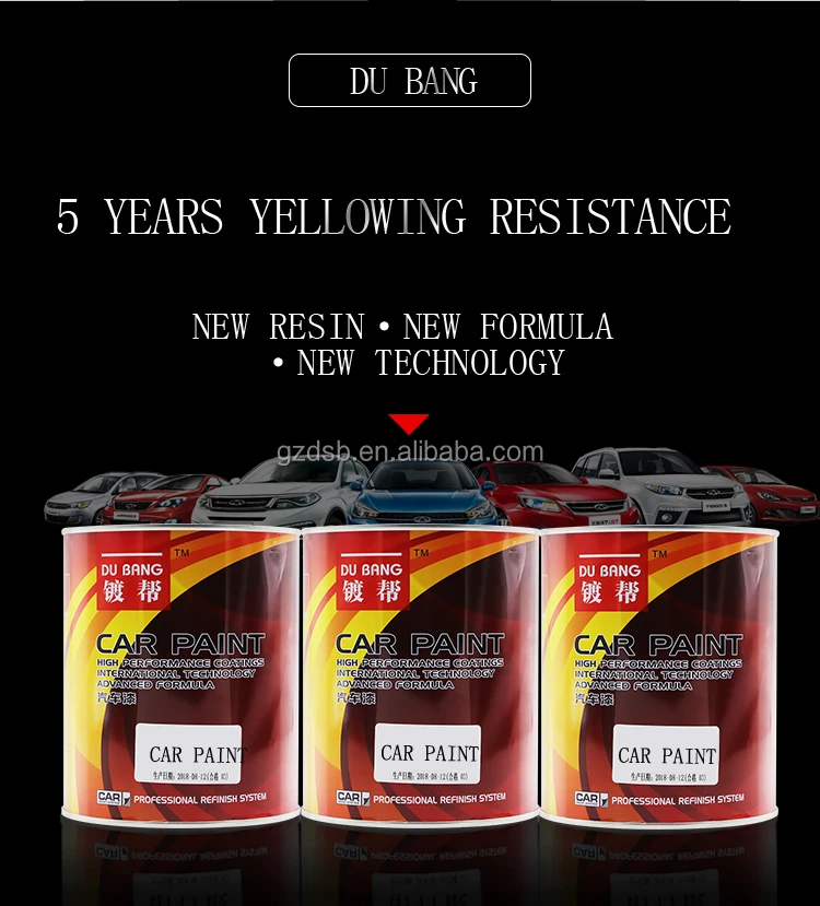 Lemon Yellow Auto Metallic Spray Top Coat Car Paint Color Mixing System ...