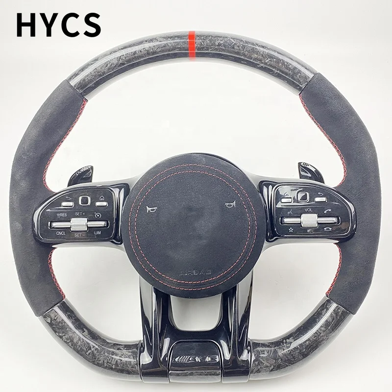 Custom Carbon Fiber Steering Wheel For Benz W204 W205 C118 W177