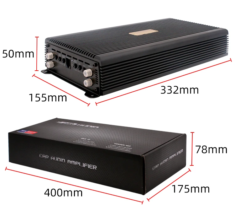 Kuerl 12v Class D Mono Block Digital Amp Car Power Amplifiers 1 Channel