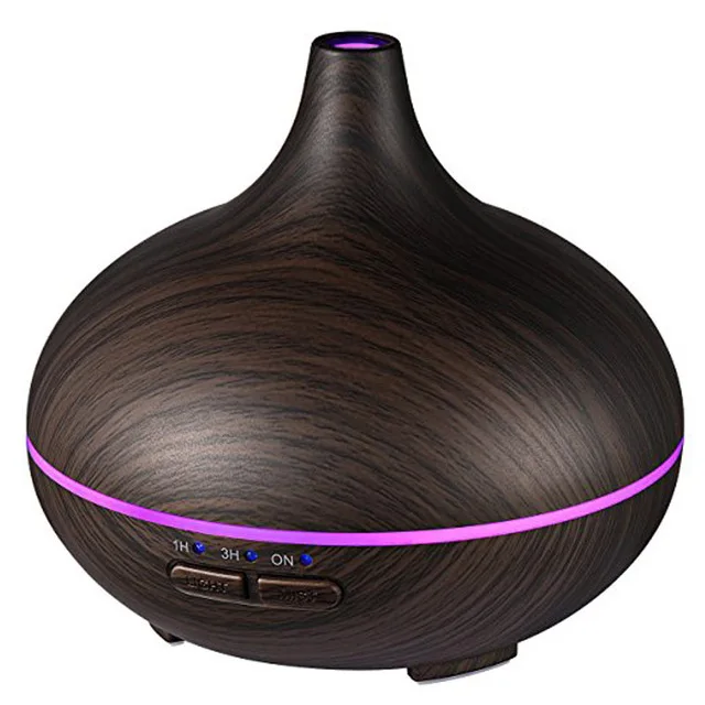 150ml Aroma Essential Oil Diffuser Ultrasonic Air Humidifier with 4 Timer Settings 7 Color Changing LED lamp Whole House