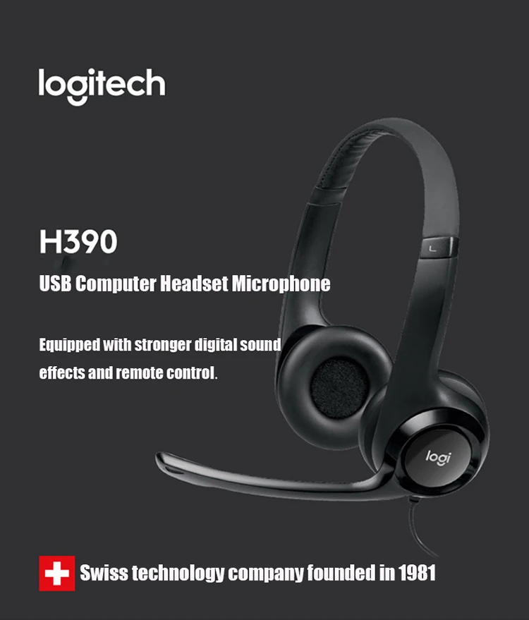 Original Logitech H390 Wired Computer 