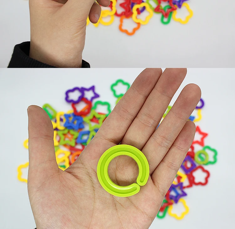Hot Sell Cheap Educational Plastic Chain Link Toy,Lacing Chain Toys