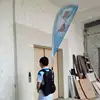 Outdoor advertising tear drop back pack flag with backpack flagpole