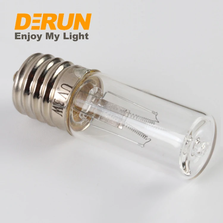 Bacteria Kill Germicidal UVC Mini Bulb 3W DC 10V E14 E17 Quartz Sterilizer Lamp 254NM UV Light Tube with CE ROHS , HAL-UV