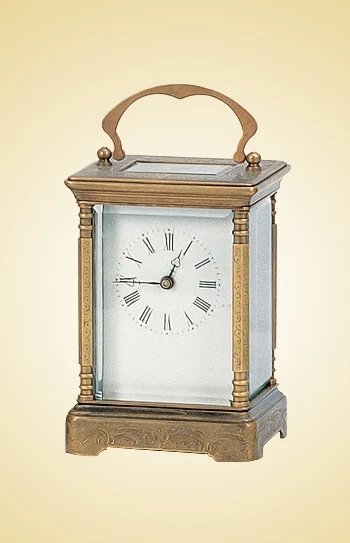 仿制第18届法国古董镀金黄铜装饰小天使矩形马车时钟jgfz04