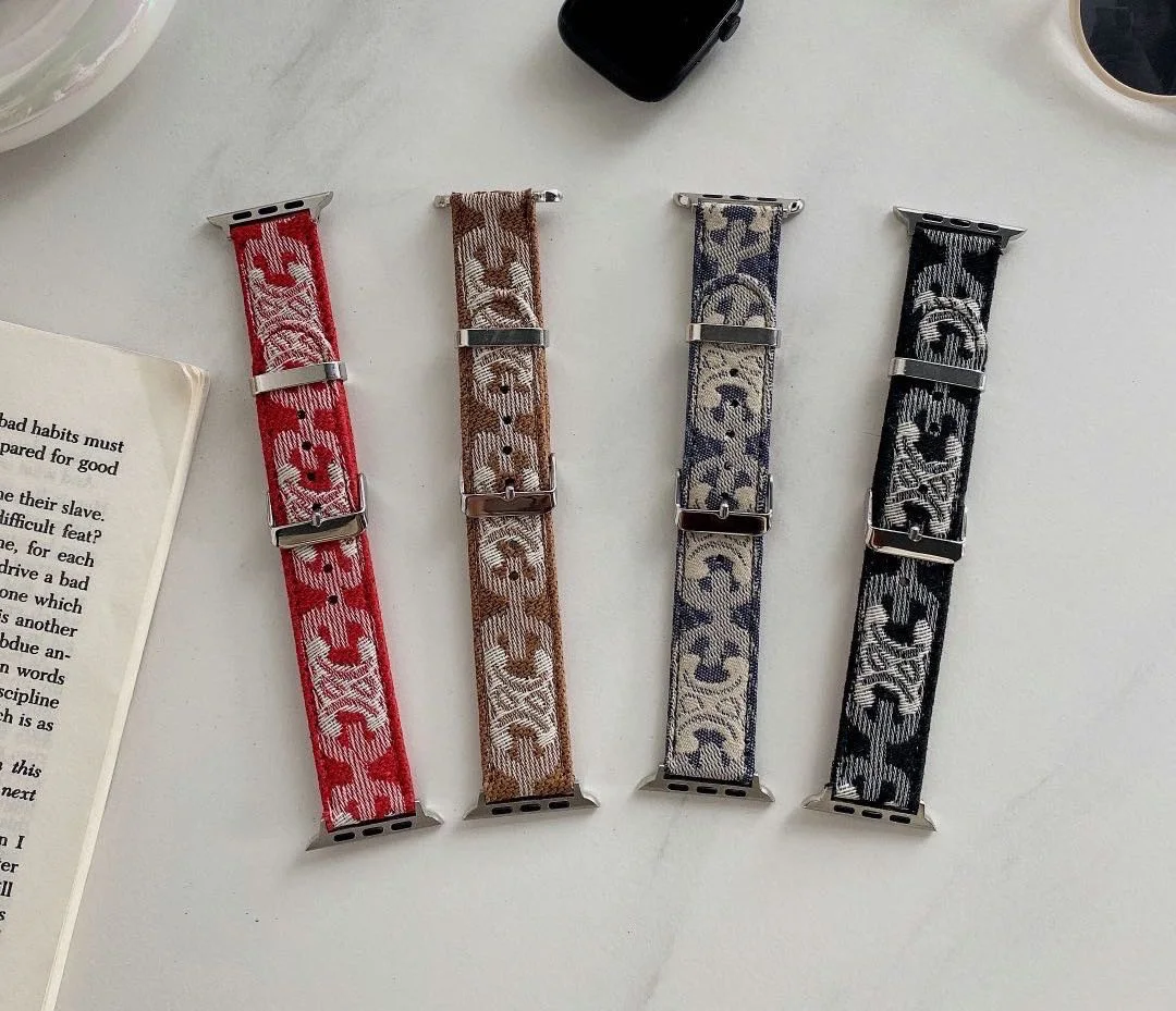 Luxury Leather Watch Sport Band With Apple 38mm 42mm Series 7 Buy