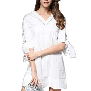 white dress korean style