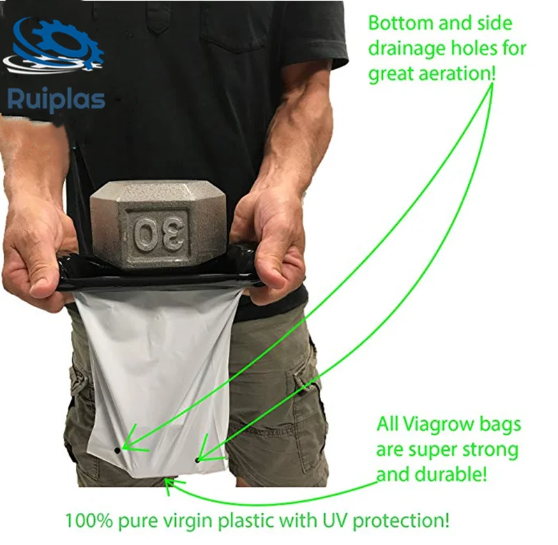 Black Hydroponic Root Plastic Garden Planting Grow Bag Making Machine