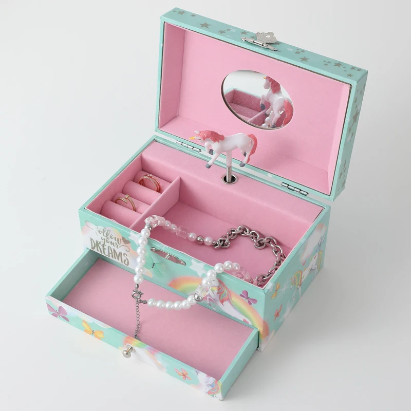 Unicorn Music Box Jewellery Box Packaging For Girls & Boys Gift