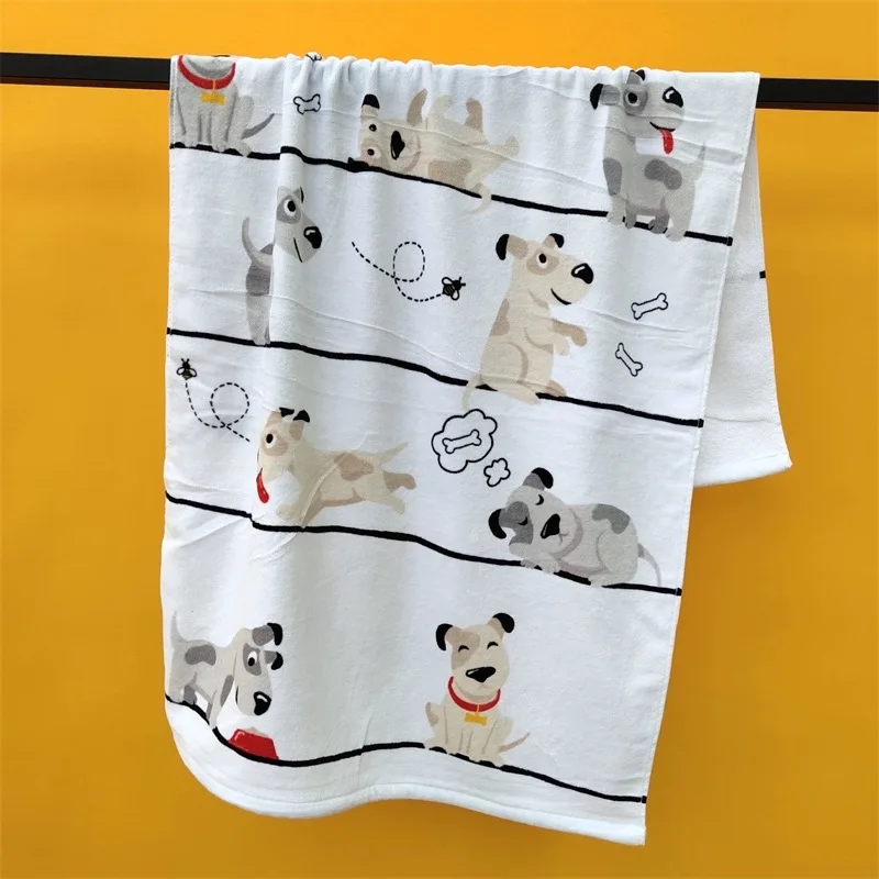 Customized 100*180cm Microfiber Cartoondog Series Beach Towel Thickened Bath Towel and Compressed factory