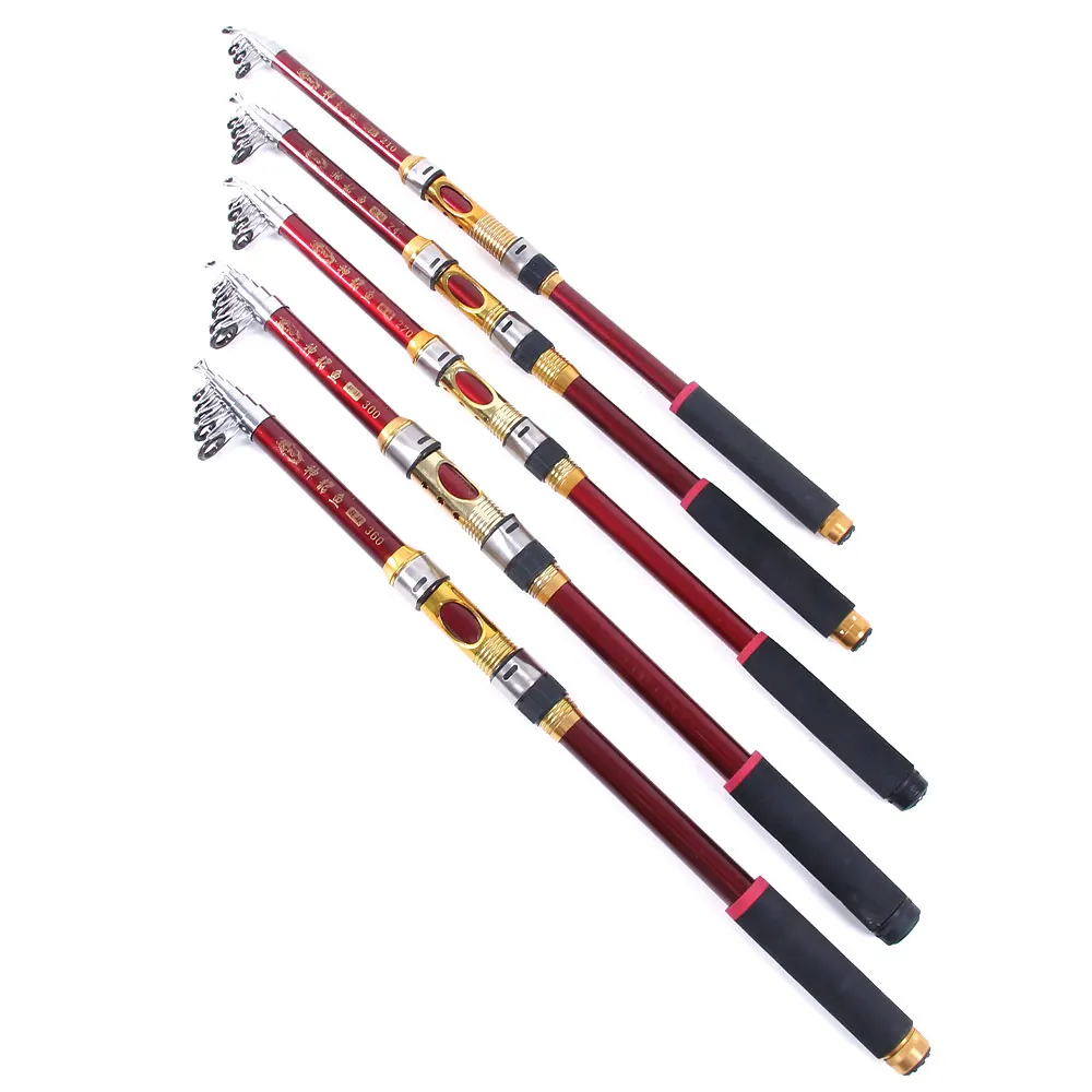 Fishing Pole Spinner Rod Telescopic Fiberglass Frp Rod Ultra Light Rod 2.1/2.4/2.7/3/3.6m Buy