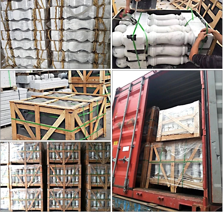 石头栏杆花岗岩户外楼梯天然石材新设计大理石栏杆石阳台楼梯栏杆