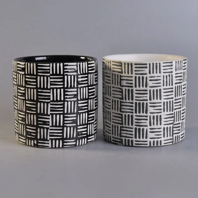 Elegant glazed custom ceramic votive candle jar candle holders home decorative use