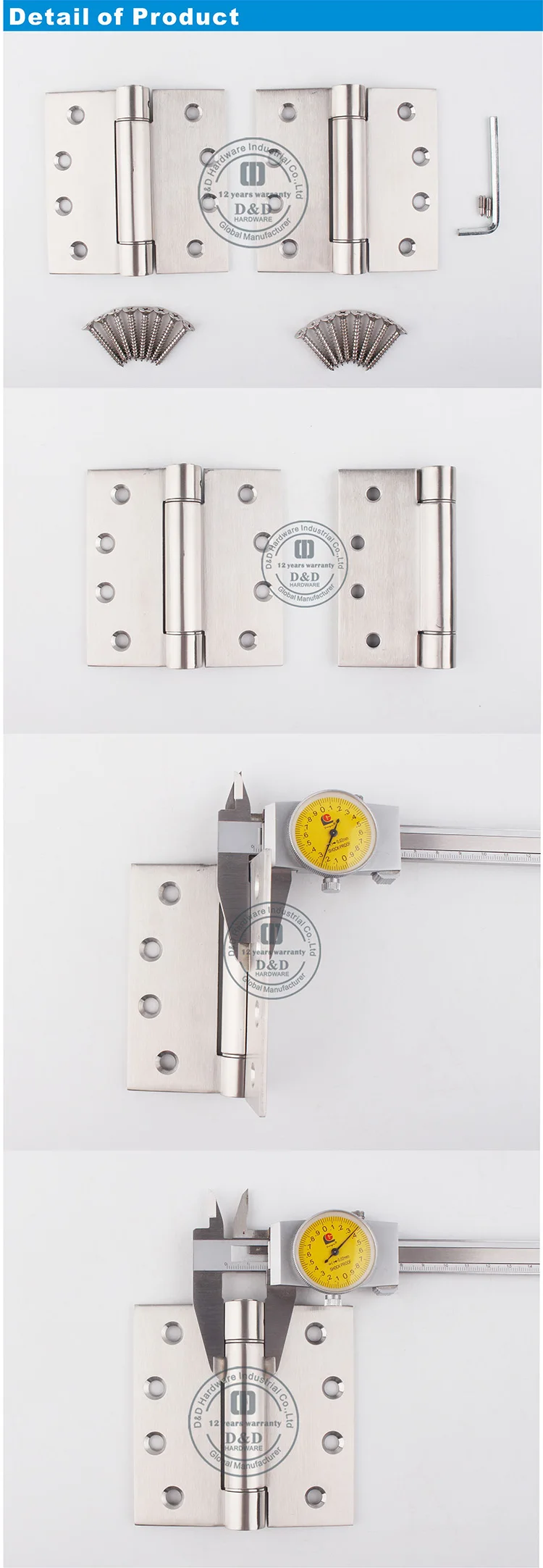 Stainless Steel 304 Spring Bathroom Door Hinge For Washing Room Door