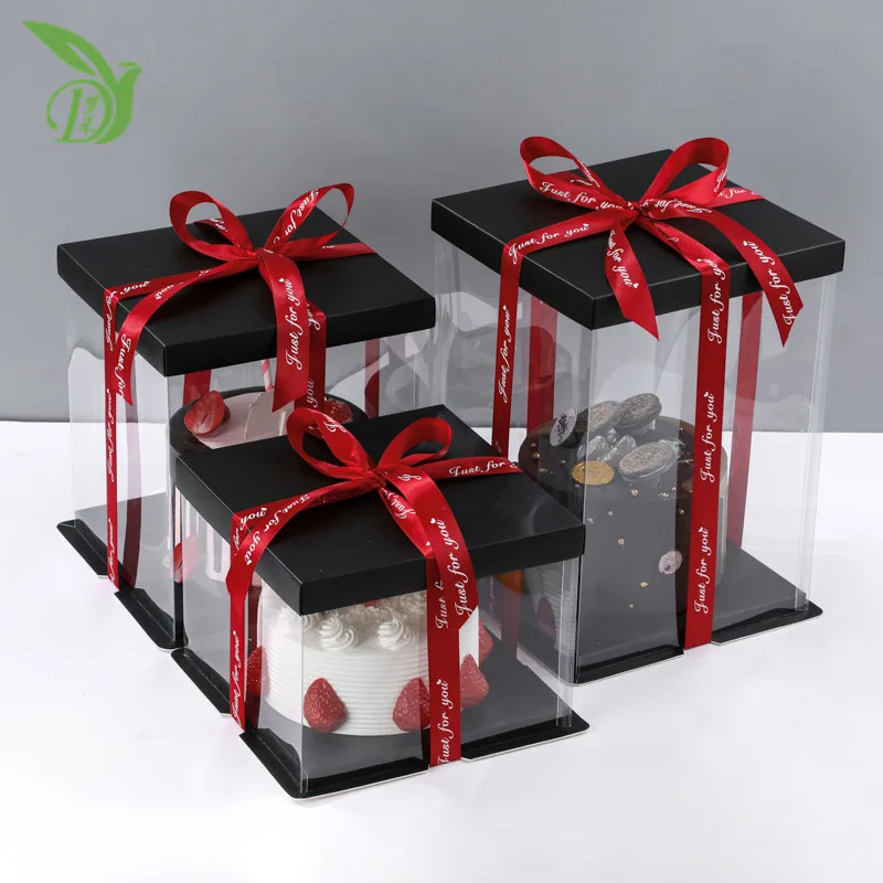 明确的顶部蛋糕盒高透明婚礼蛋糕盒 - buy cake box clear cake box