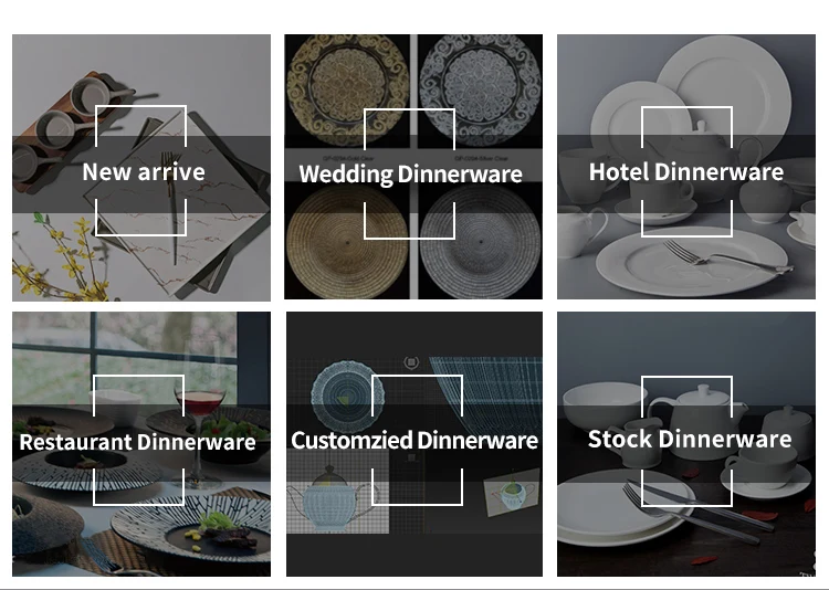 Restaurant Banquet Wedding Crockery Ceramic Plates Marble Dinnerware Porcelain Square Plate^