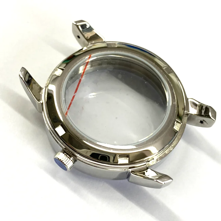 Stainless Steel Case With Perspective Caseback Screw Down Watch Case