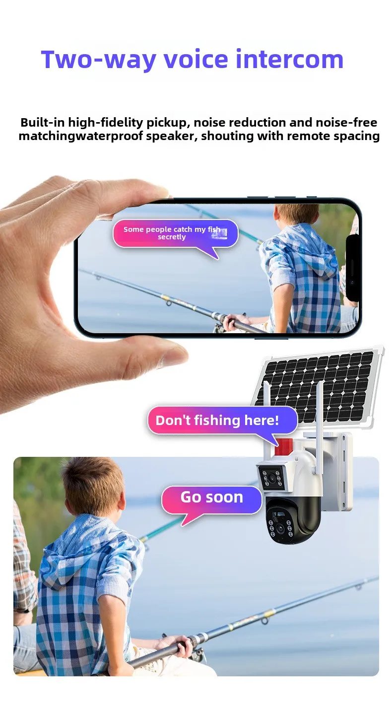 Cloudbirds V360pro Outdoor Waterproof Rainproof Dual Lens CMOS Night Vision Camera WiFi/4G Remote Rotate Alarm Cloud