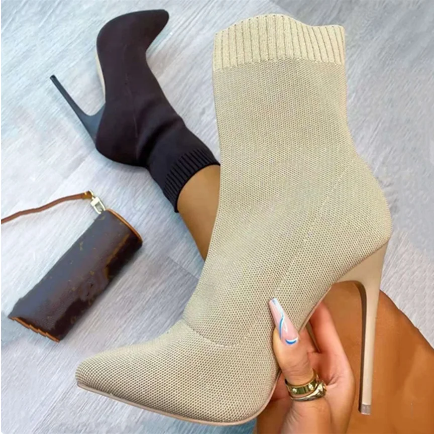 Women’s knit on sale sock booties