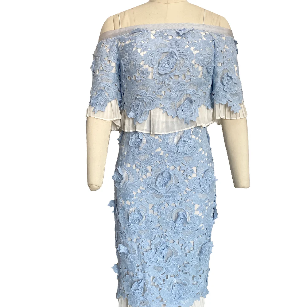 
Temperamental embroidered printed feminine evening dress with gentle and good-looking dress 