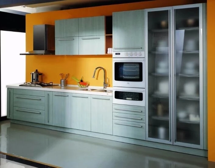 Luxury shaker style modular kitchen designs hanging cabinets Building Material for Projects
