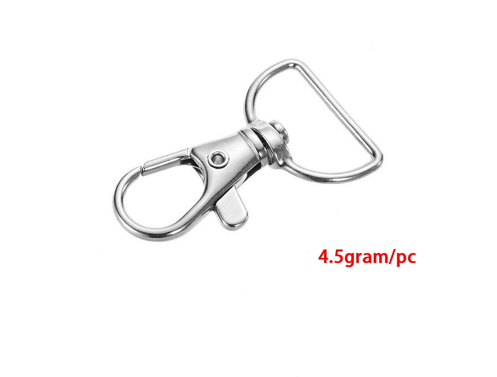 Pack of 20 Pcs Total 1.5 Length Alloy Swivel Lanyard Lobster Claw Clasp Hook 