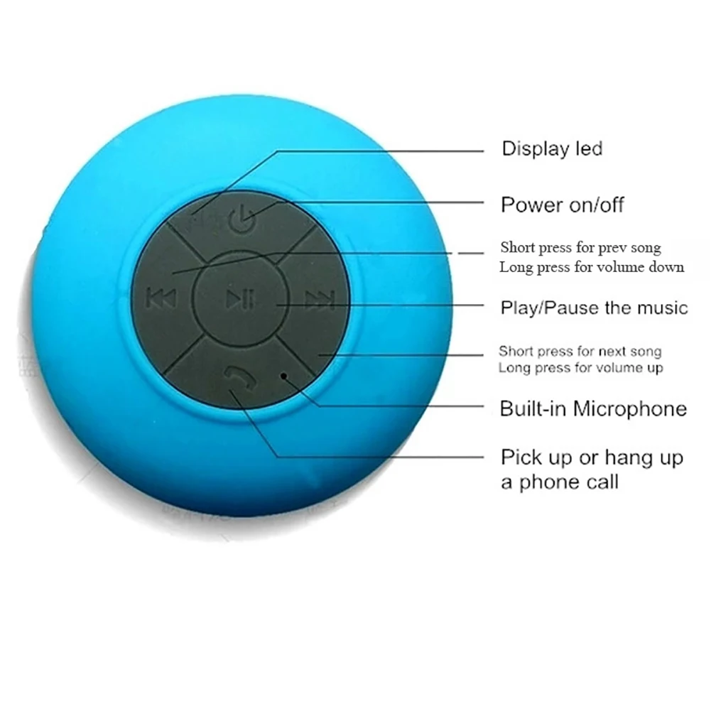 Wholesale Price IPX4 Waterproof Sucker Shower BT Speaker Portable Mobile Phone Wireless Mini Speaker - ANKUX Tech Co., Ltd