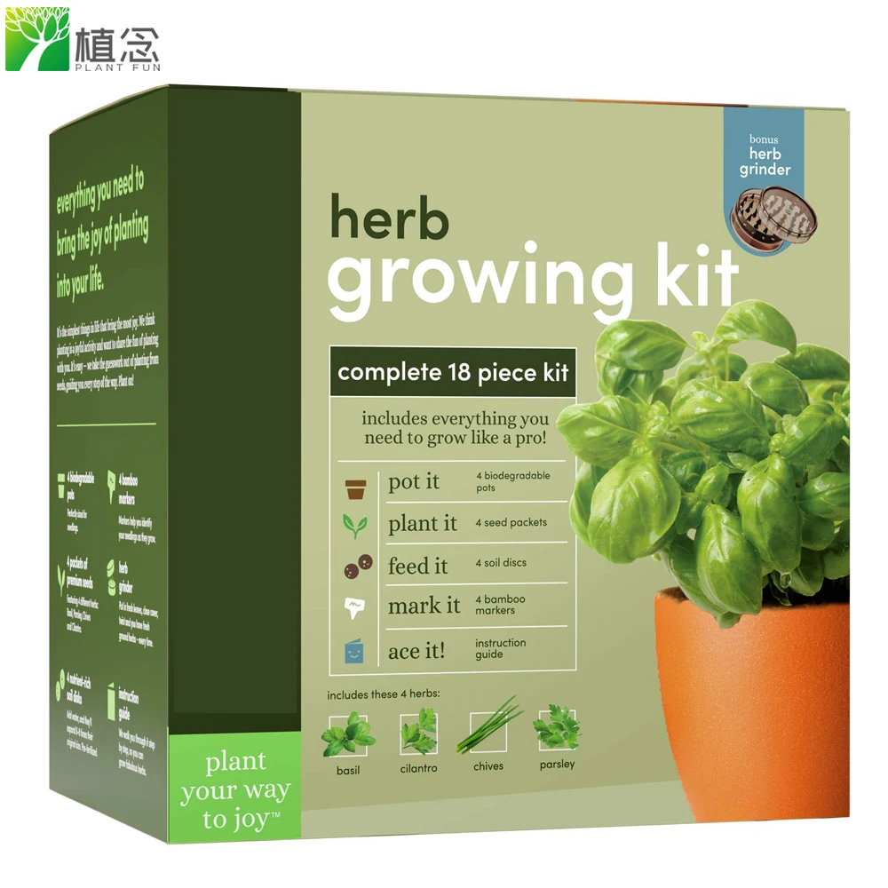 2020 Amazon Hot Selling Indoor Herb Garden Kit Buy Indoor Herb Garden Kit,Herb Kit,Herb Garden