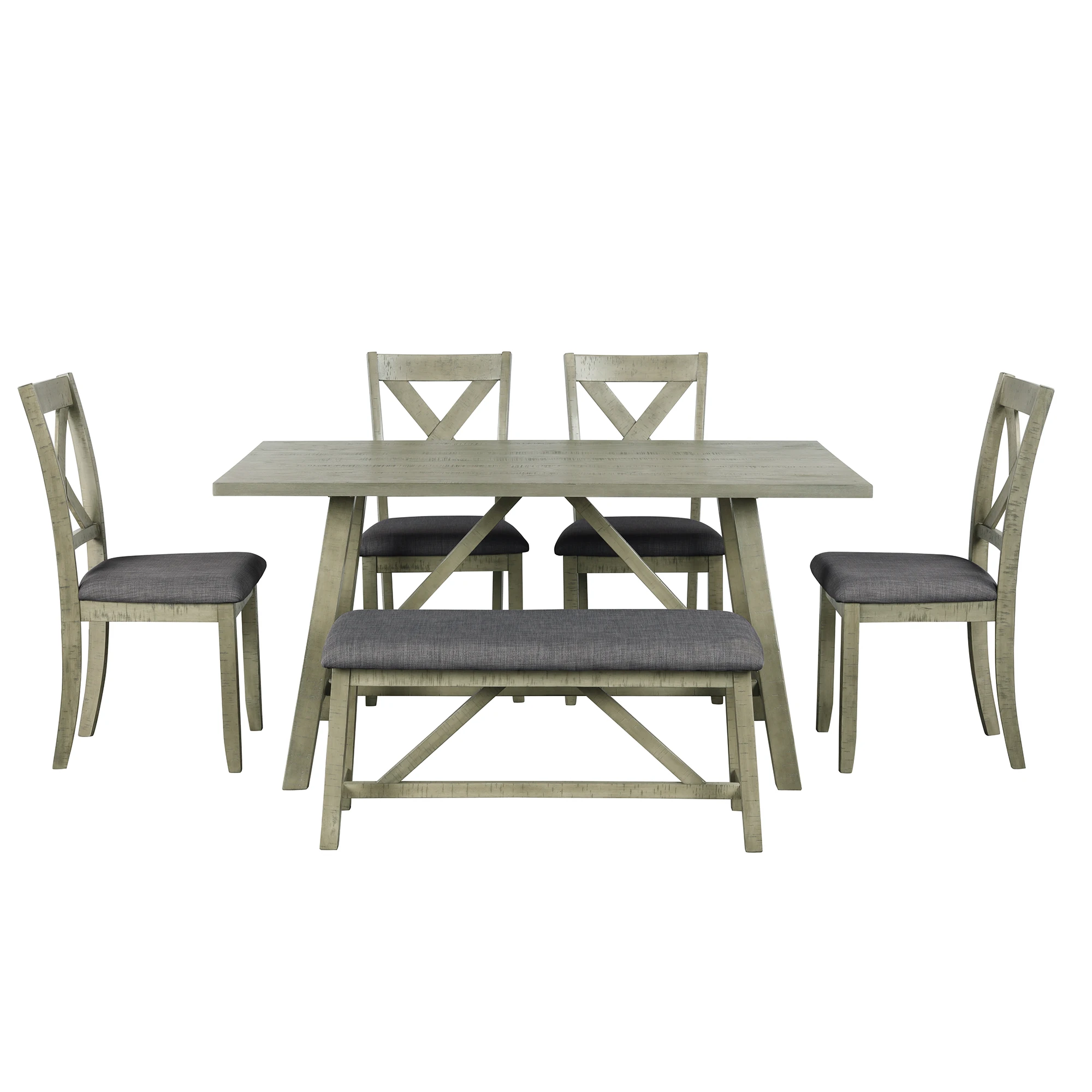 Wood Dining Table And Chair Kitchen Table Set With Table Bench And 4 Chairs Buy Kitchen Table Set Dining Table Dining Table And Chair Product On Alibaba Com