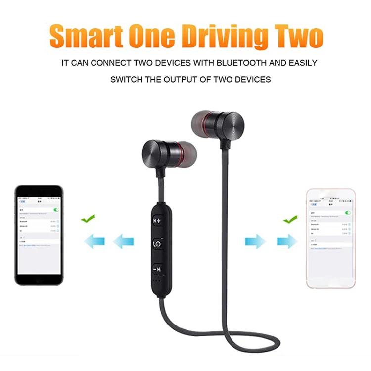 001 Headphones Magnetic Wireless BT4.2 Earphone M9 XT6 Sport Running Wireless Headset Hands Free