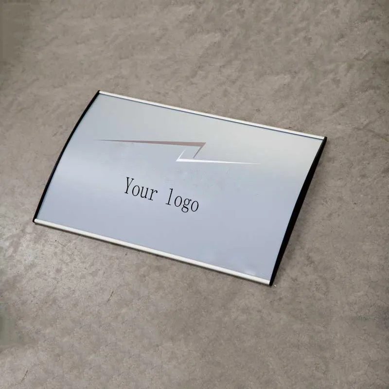 Custom Logo Blank Curved Office Room Name Aluminum Door Sign System Signage