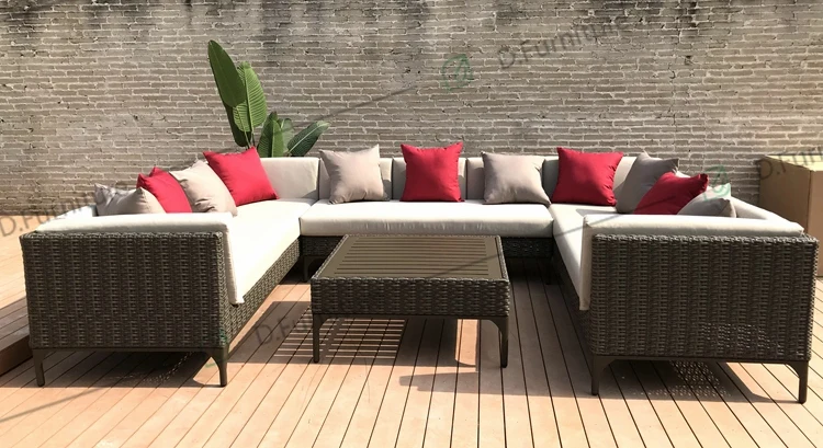 Wholesale Price  Outdoor Furniture Woven Rattan Sofa Set Outdoor