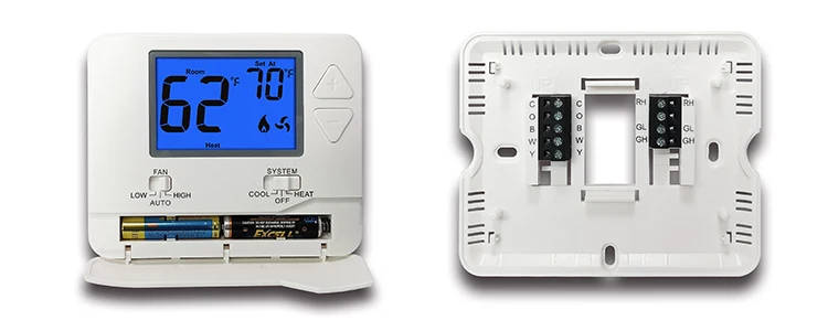 Home Non Programmable Battery Powered 24 Volt Digital Air Conditioning Thermostat For PTAC Machine