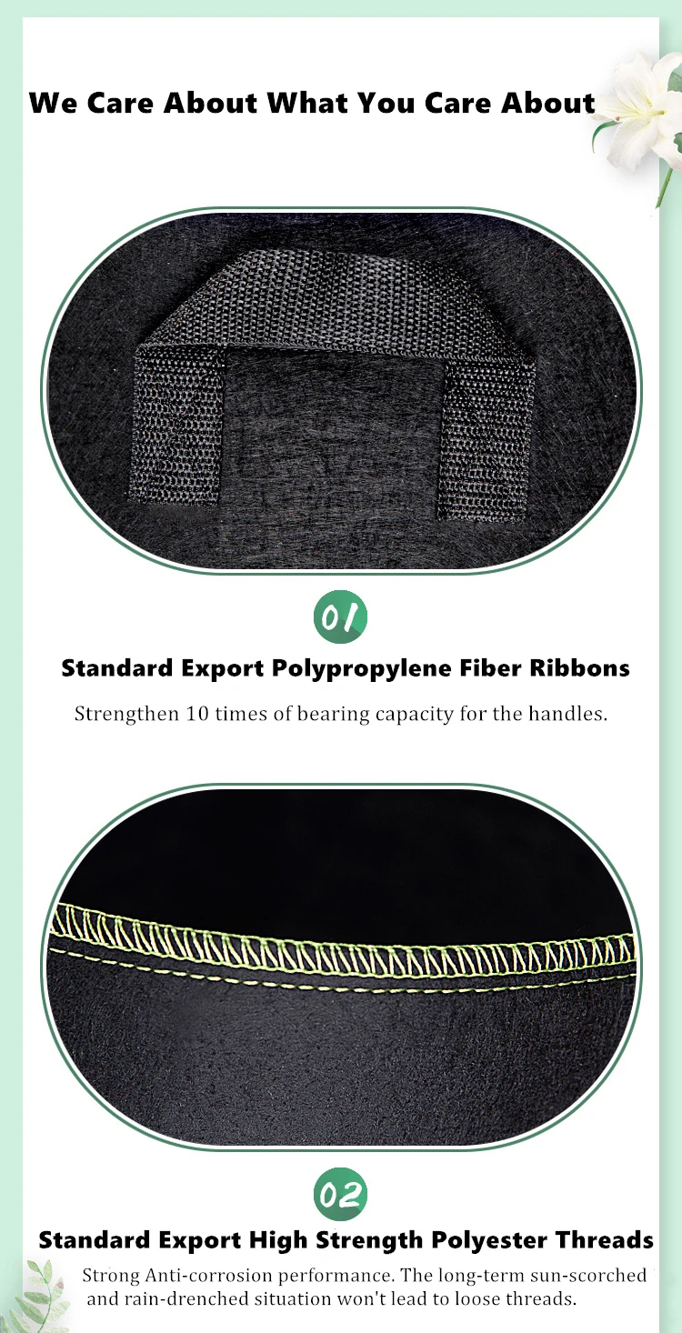 1-400 Gallon Nonwoven Fabric Wholesale Grow Bags 1 2 3 5 7 10 Gallon Grow Bag Sale